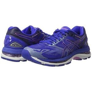 Asics Womens 9.5 Blue Purple GEL-Nimbus 19 Running Sneaker Shoes Athletic LH2-18